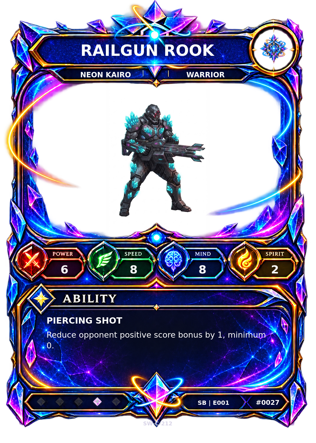 Rendered Railgun Rook Shardbound Champion card
