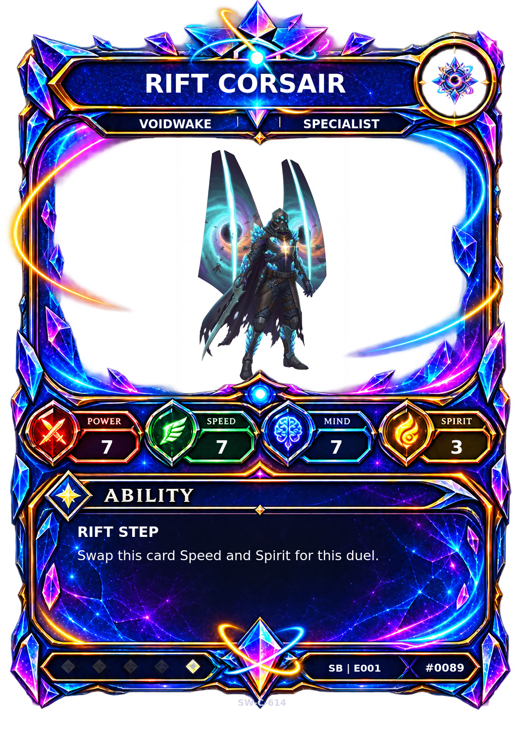 Rendered Rift Corsair Shardbound Champion card