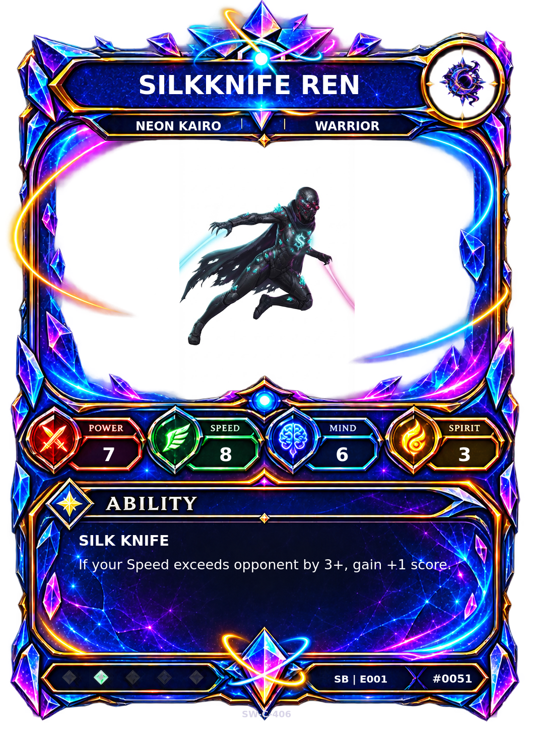 Rendered Silkknife Ren Shardbound Champion card