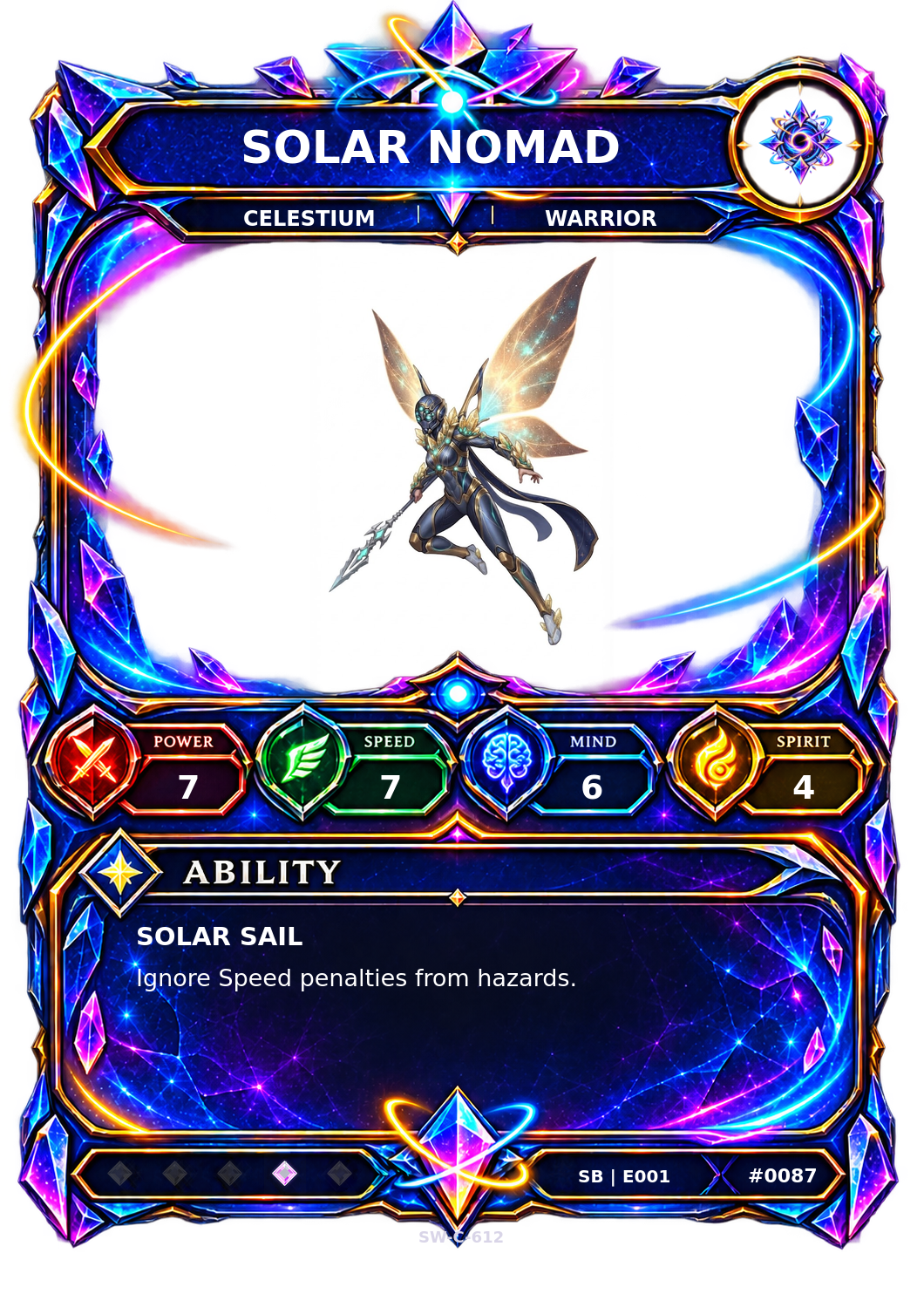 Rendered Solar Nomad Shardbound Champion card