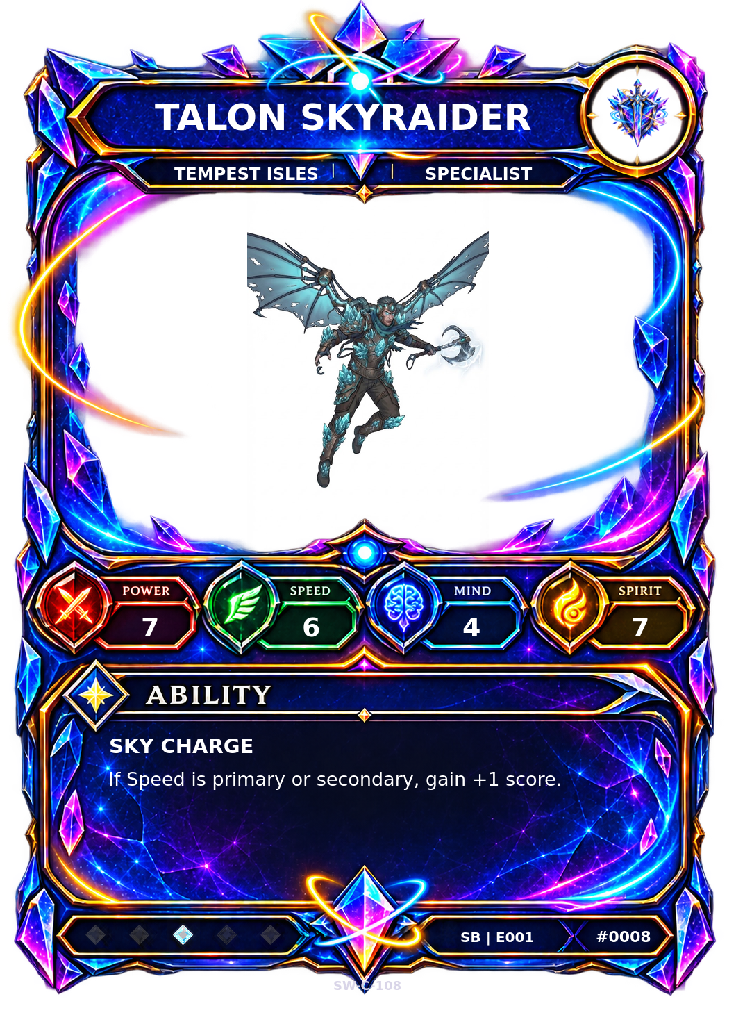 Rendered Talon Skyraider Shardbound Champion card