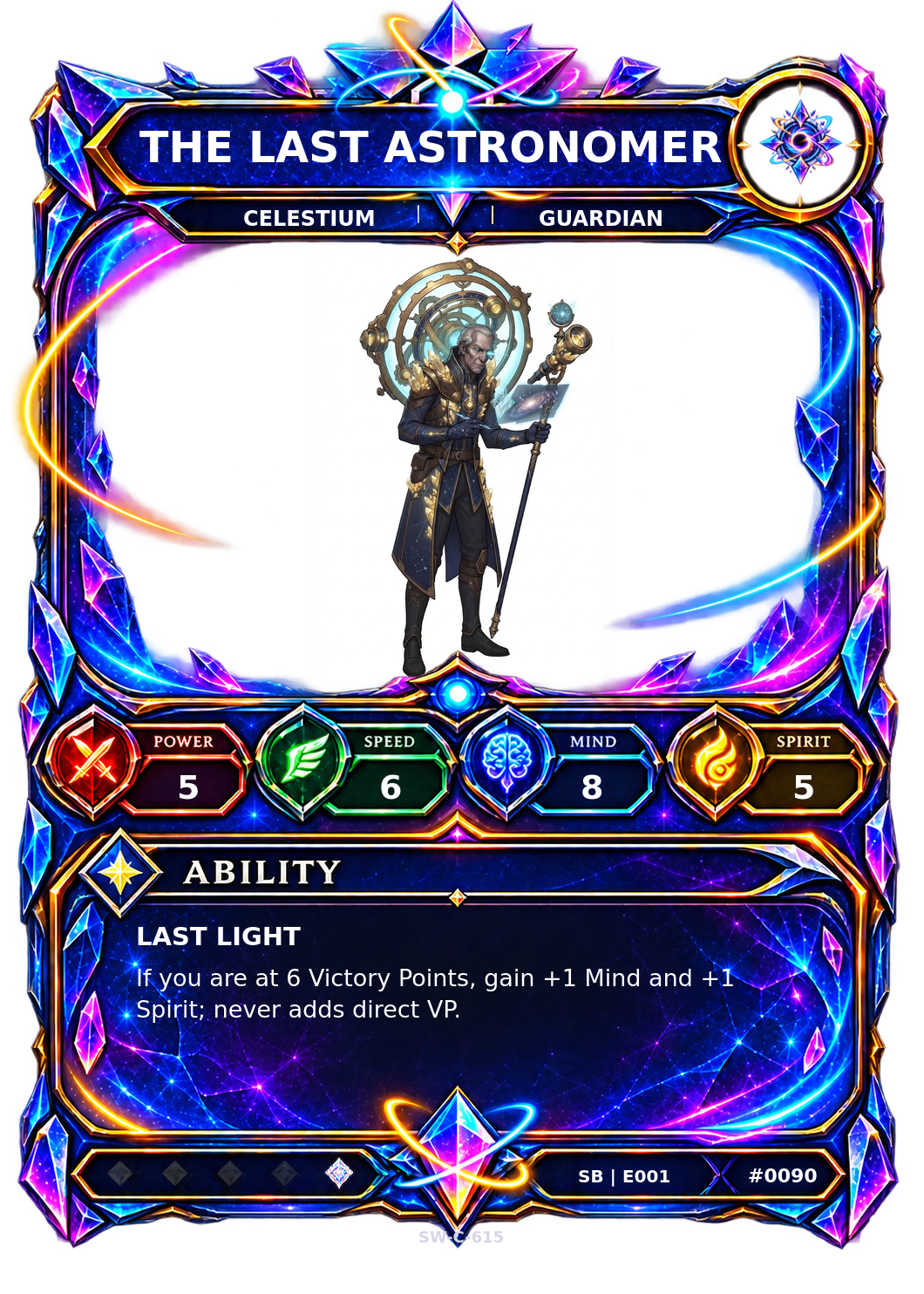 Rendered The Last Astronomer Shardbound Champion card