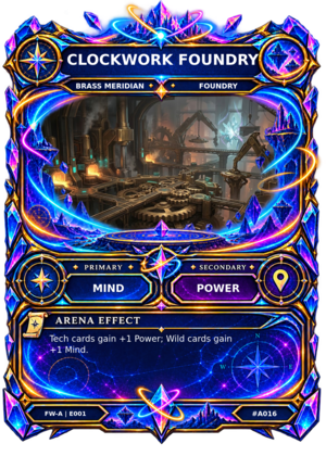 Rendered Clockwork Foundry Arena card