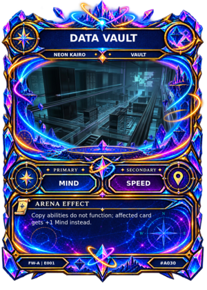 Rendered Data Vault Arena card