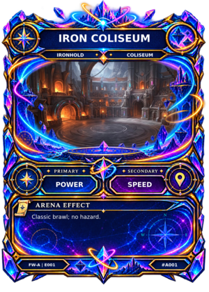 Rendered Iron Coliseum Arena card