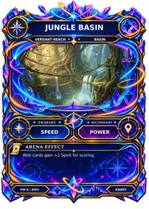 Rendered Jungle Basin Arena card