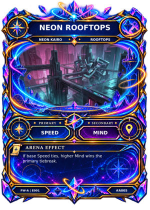 Rendered Neon Rooftops Arena card