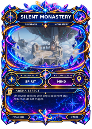 Rendered Silent Monastery Arena card