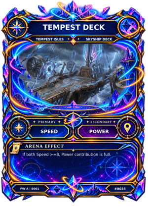 Rendered Tempest Deck Arena card