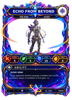 Rendered Echo from Beyond Ascendant Champion card
