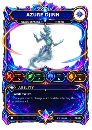 Rendered Azure Djinn Base Champion card