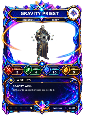 Rendered Gravity Priest Base Champion card