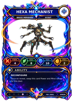 Rendered Hexa Mechanist Base Champion card