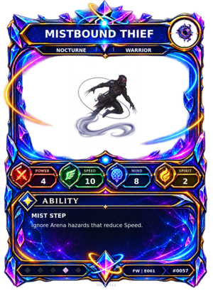 Rendered Mistbound Thief Base Champion card