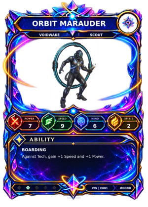 Rendered Orbit Marauder Base Champion card