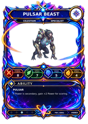 Rendered Pulsar Beast Base Champion card