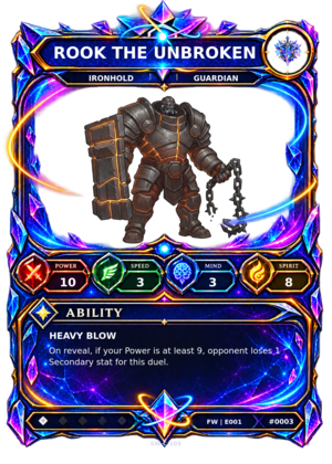 Rendered Rook the Unbroken Base Champion card