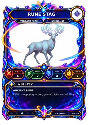 Rendered Rune Stag Base Champion card