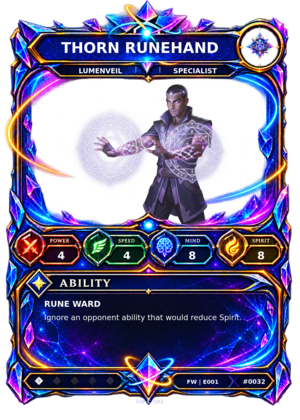 Rendered Thorn Runehand Base Champion card