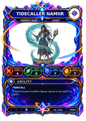 Rendered Tidecaller Namiir Base Champion card