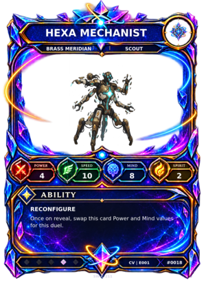 Rendered Hexa Mechanist Convergence Champion card