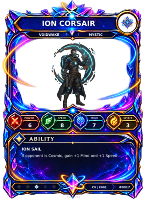 Rendered Ion Corsair Convergence Champion card