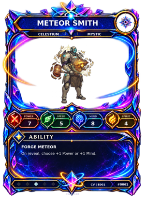Rendered Meteor Smith Convergence Champion card