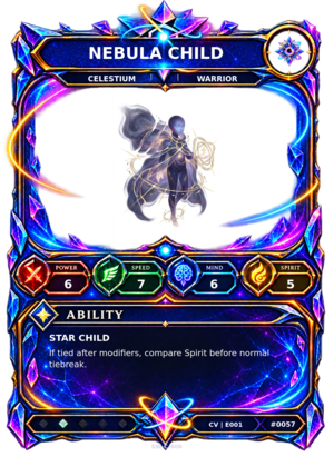 Rendered Nebula Child Convergence Champion card