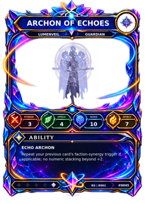 Rendered Archon of Echoes Resonance Champion card