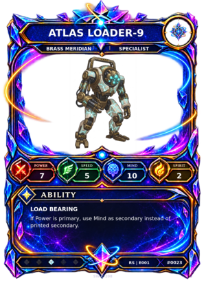 Rendered Atlas Loader-9 Resonance Champion card