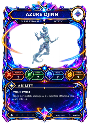 Rendered Azure Djinn Resonance Champion card
