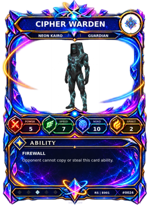 Rendered Cipher Warden Resonance Champion card
