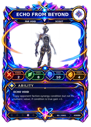 Rendered Echo from Beyond Resonance Champion card