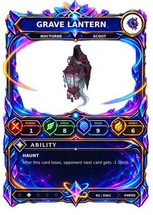 Rendered Grave Lantern Resonance Champion card