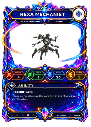 Rendered Hexa Mechanist Resonance Champion card