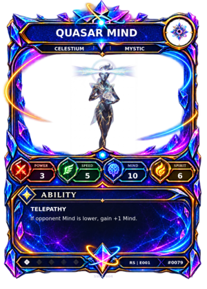 Rendered Quasar Mind Resonance Champion card