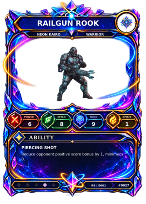 Rendered Railgun Rook Resonance Champion card