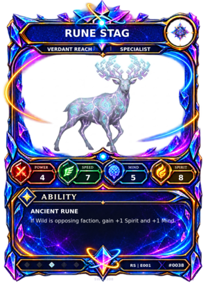 Rendered Rune Stag Resonance Champion card