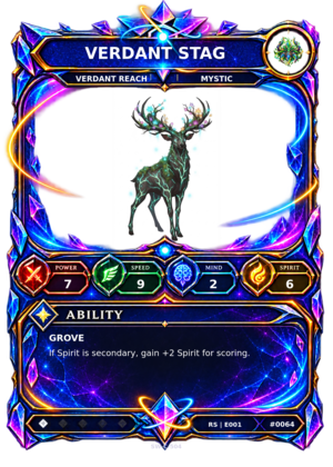 Rendered Verdant Stag Resonance Champion card