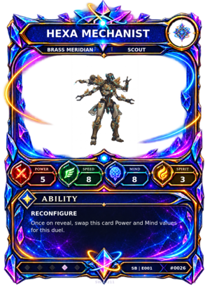 Rendered Hexa Mechanist Shardbound Champion card