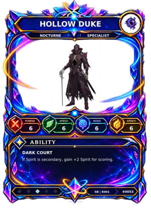 Rendered Hollow Duke Shardbound Champion card
