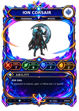 Rendered Ion Corsair Shardbound Champion card