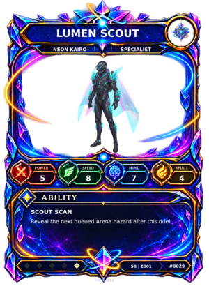 Rendered Lumen Scout Shardbound Champion card