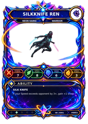 Rendered Silkknife Ren Shardbound Champion card