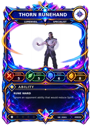 Rendered Thorn Runehand Shardbound Champion card
